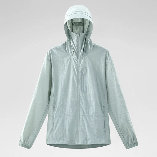 Unisex Waterproof Sun Protective Jacket UPF 50+ UV Blocking Quick-Dry Breathable Windbreaker for Hiking Camping Climbing