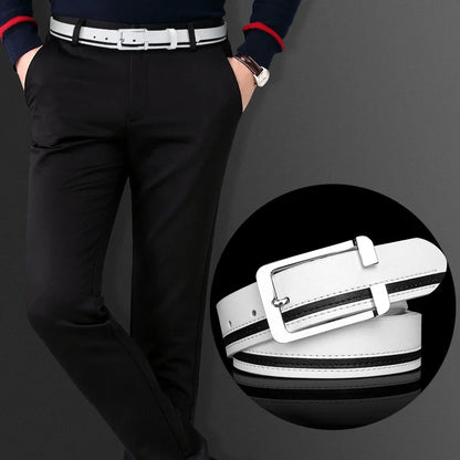 Luxury Brand Belts for Men &Women Unisex Fashion Shiny White Design pin Buckle High Quality Waist Leather Belts ceinture homme