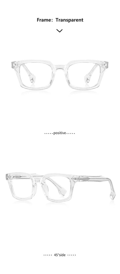 Personalized Fashion New Geometric Square Design Men's Anti-blue Light Reading Glasses Can Be Customized Prescription