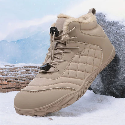 New Winter Booties Outdoor Waterproof Barefoot Boots For Men Ankle Boots Plush Warm Snow Shoes Non-slip Casual Sneakers Big Size