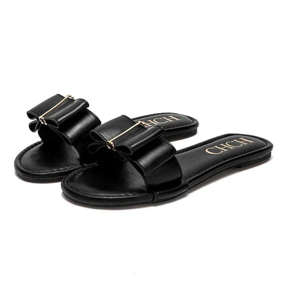 Slippers high quality PU flat women's shoes red shoes 2025 luxury brand new listing