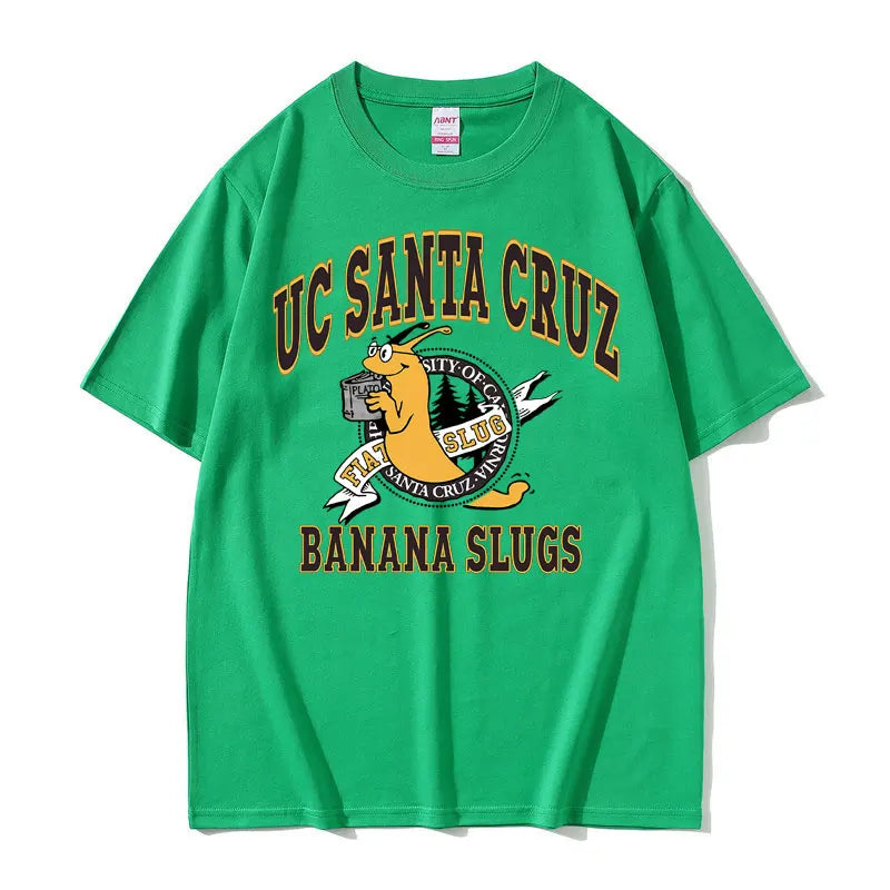 Famous Director Quentin Tarantino Movie Pulp Fiction Jhon Travolta Banana Slugs Same Style Tshirt Men Women Casual Loose T-shirt