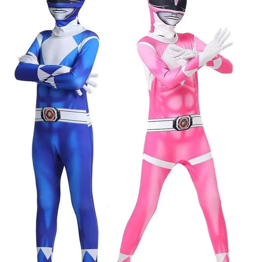 Morpher Power Superhero Cosplay Costume Kids Alpha Samurai Sentai Shinkenger Rangers Cosplay Halloween Party Jumpsuit Mask Suit