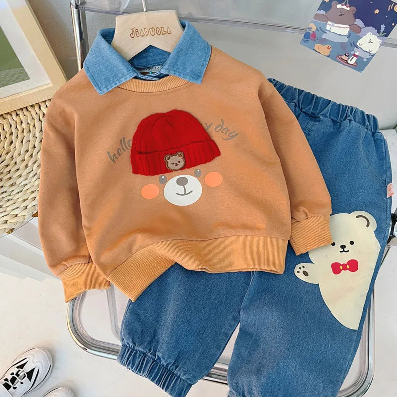 New Spring Autumn Baby Girl Clothes Suit Boys Outfits Children Fashion T-Shirt Pants 2Pcs/Sets Toddler Costume Kids Tracksuits