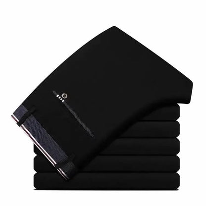 Black Suit Pants for Men Spring and Autumn Stretchy and Non-Ironing Office Trousers Slim Fit Formal Pants for Men Dress Pants
