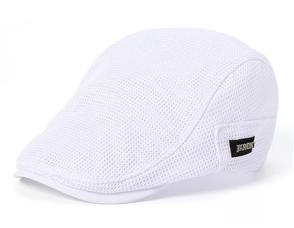 Summer Mens Hats Breathable Mesh Newsboy Caps Outdoor Baker Boy Boinas Cabbie Hat Fashion Driving Flat Cap For Women