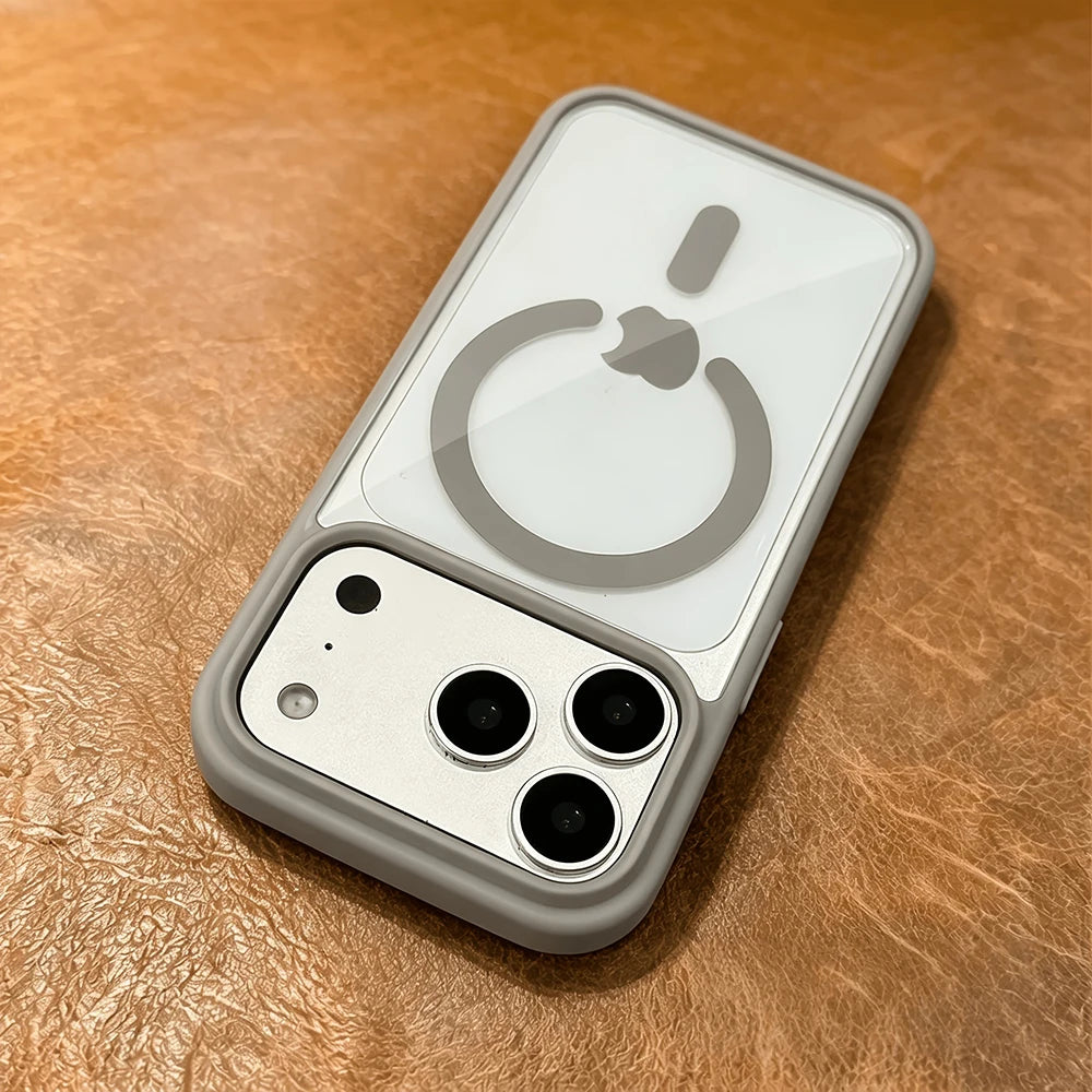 Luxury Candy Bumper Shockproof Phone Cases For iPhone 17 16 15 14 13 Pro Max 17Pro 16Pro For Magsafe Magnetic Clear Back Cover