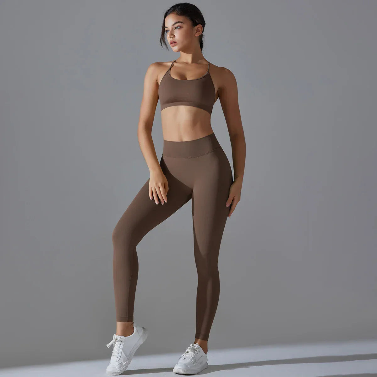 Ribbed Set Woman 2 Piece Seamless Yoga Set Gym Wear Push Up Sports Bra Leggings For Women Workout Outfit Sportswear Tracksuit