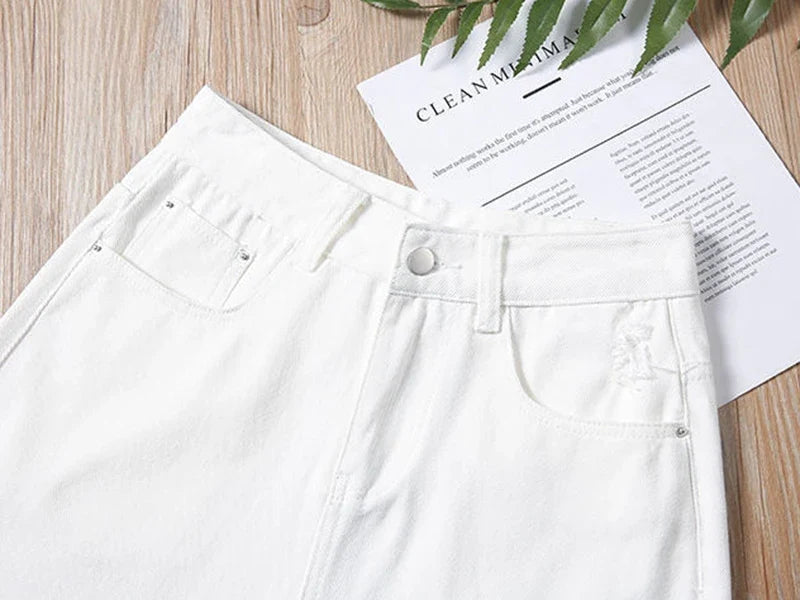 Women Tassels Denim Shorts Korean Fashion Letter Embroidery Wide Leg Shorts Casual Streetwear High Waist Female Shorts