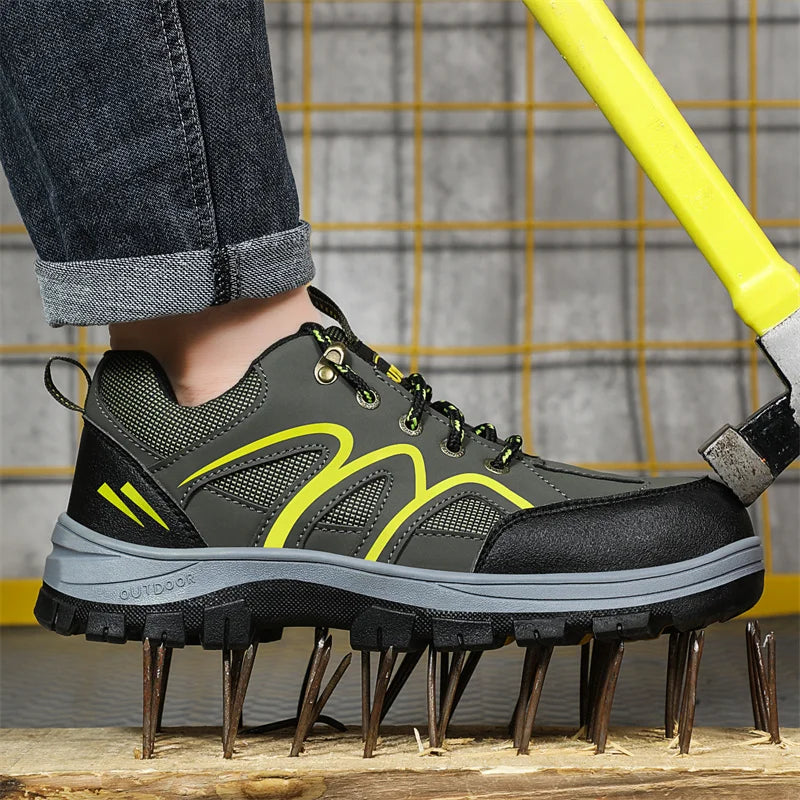 2022 Latest Summer Safety Work Shoes For Men Breathable Indestructible Steel Toe Boots Male Footwear Anti-smash Hiking Shoes