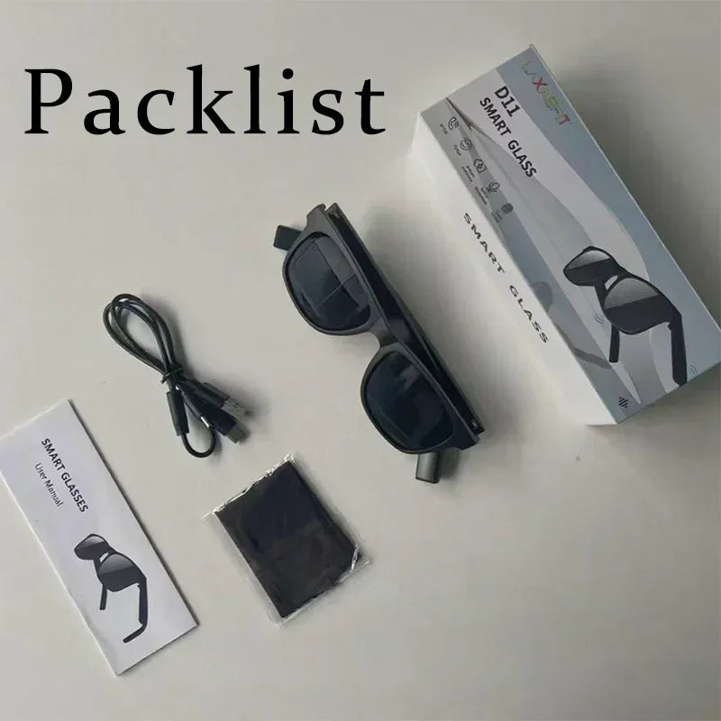 2027 Bluetooth AI Smart Glasses 1600w Pixel Camera Photo Recording Control Touch Translator Voice Assistant Sunglasses