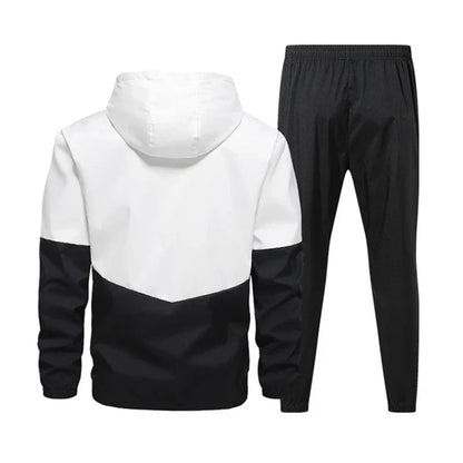 CHRLCK Men's Running Sportswear Suits Breathable Clothes Sports Joggers Training Gym Fitness Tracksuit Sets Men