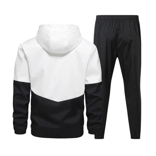 CHRLCK Men's Running Sportswear Suits Breathable Clothes Sports Joggers Training Gym Fitness Tracksuit Sets Men