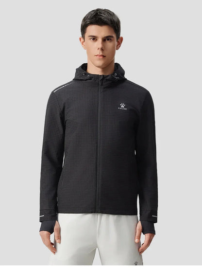 Men's Windproof Thermal Hooded Jacket Outdoor Running Jacket All-around Training Fitness Cardigan