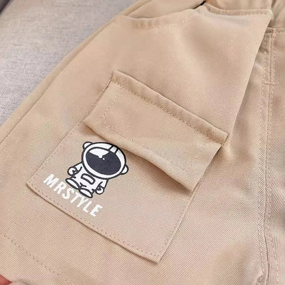 Summer Baby Boys Girls Clothes Set Kid Boy Cartoon Letter Printed T-shirts and Shorts 2Pcs Suit Children Short Sleeve Outfits