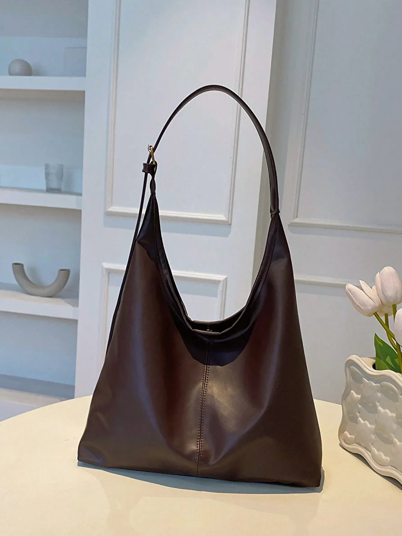 Large Capacity Solid Color Women's Shoulder Bag, Multifunctional Crossbody Bag, Women's Shoulder Tote Bag, Large Capacity Crossbody Tote Bag, Casual Work Bag