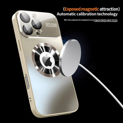 New Titanium Metallic Luxury Matte Case For iPhone 17 16 15 14 13 12 Pro Max Plus For Magsafe Glass Lens Camera Protection 2030
