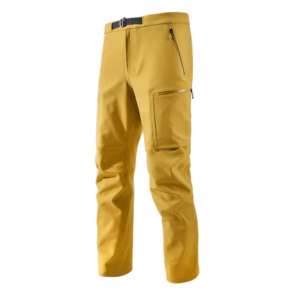 Autumn Hiking Pant Men Waterproof Soft Shell Pant High Elastic Outdoor Cycling Fishing Trousers Multi Pocket Windproof Trousers