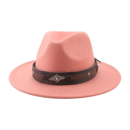 Hat Fedora Hats for Women Hats for Men Cowboy Hat Caps Big Size 62cm Western Cowboy Belt Cow Bands Fedoras Chapeau Feutre Homme
