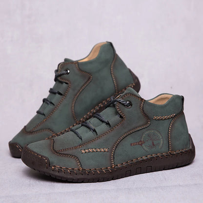 Fashion Men Ankle Boots Handmade Mens Boots Lightweight Mens Designer Boots Outdoor Sneakers Leather Work Boots Plus Size 38-48