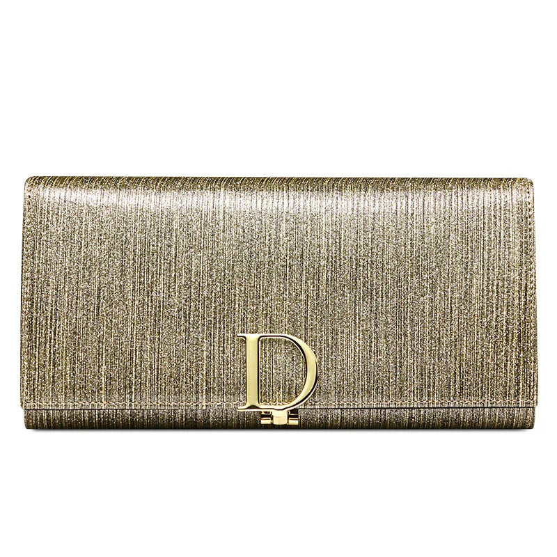 2025 New Women's Wallet, Long Wallet, Pearl D-Buckle, Large Capacity, Multiple Slots, Genuine Cowhide Wallet, Clutch Bag