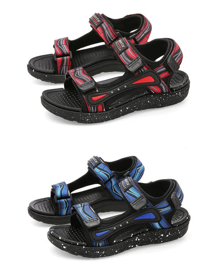 Summer Kids Sandals Boys Beach Shoes Breathable Flat Sandals EVA Leather Children Outdoor Shoes Size 28-41