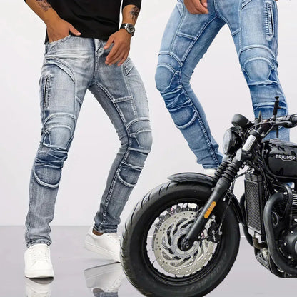 2025 New Motopants leisure motorcycle jeans riding trousers off-road motocross riding pants zipper design Multiple pockets