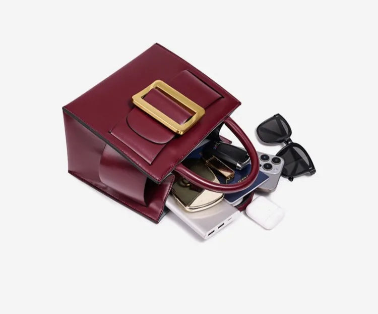 Chic Buckle Handbag Women 2026 New High Quality Trend Exquisite Luxe Shoulder Bag Distinctive Design Faux Leather Crossbody Bag