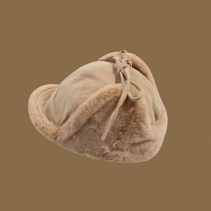 Trendy Faux Fur Winter Hat Thick Warm Faux Fur Hat Lamb Wool Bomber Hat Winter Season for Men and Women