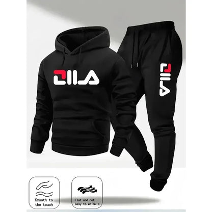 2025Spring and Autumn men's casual suit hooded sweatshirt and sweatpants 2-in-1 comfortable suit suitable for both men and women
