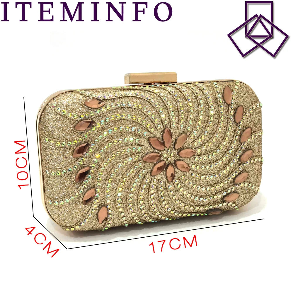 Women's Shoes High Heels Sexy Ladies Party Wedding Pattern Embroidery Mules Shoes and Bags Set for Italian 2023