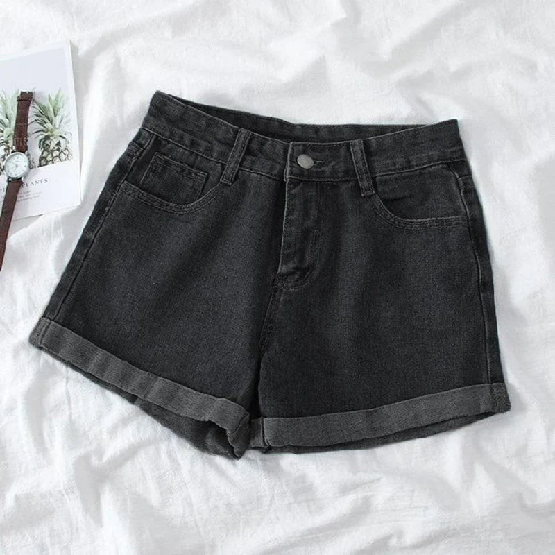 Summer Female Classic Korean Thin Jeans Women Fashion High Waist Short Pants Hot Sale Girls Casual Denim Shorts