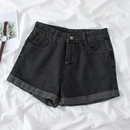 Summer Female Classic Korean Thin Jeans Women Fashion High Waist Short Pants Hot Sale Girls Casual Denim Shorts