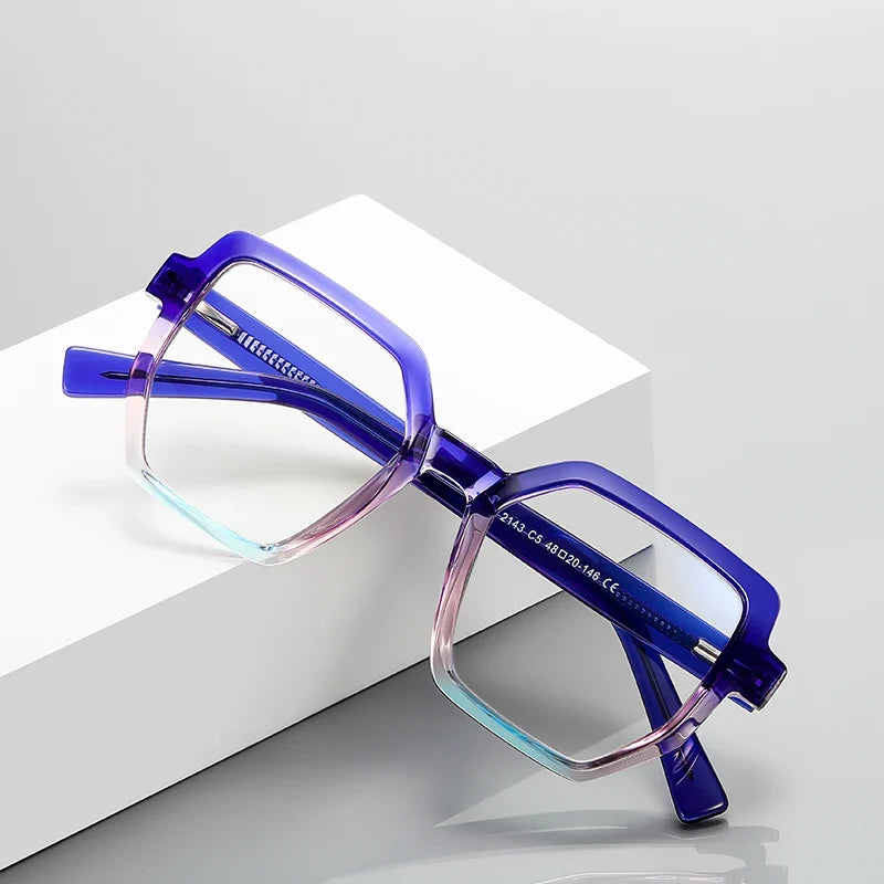 Oversise Women Myopia Prescription Glasses Hyperopia Reading Glasses Anti Blue Light Optical Eyeglasses Frame PFD2143