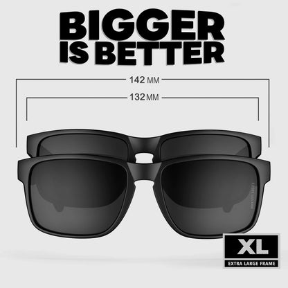 XL Size Double Extra Large Z87 Sunglasses for Big Wide Heads Men TR90 UV400 Protection Glasses 8120XL