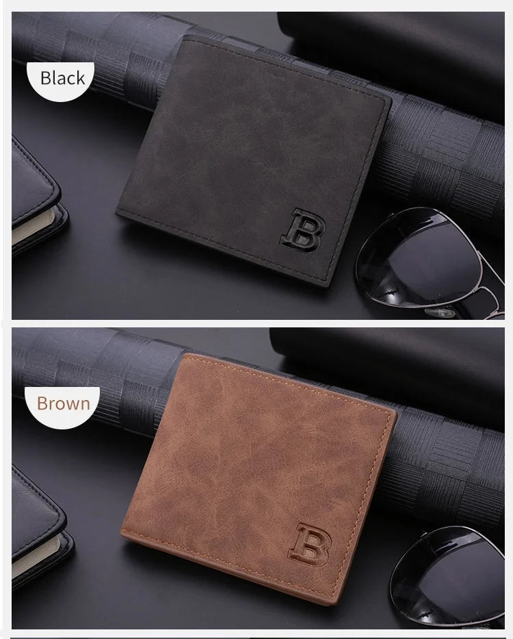 2022 New Fashion PU Leather Men's Wallet With Coin Bag Zipper Small Money Purses Dollar Slim Purse New Design Money Wallet