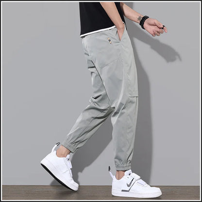 Men's Fashion New Beach Pants Joggers Streetwear Sweatpants Casual Pants Loose Summer Solid Color Long Drawstring Streetwear