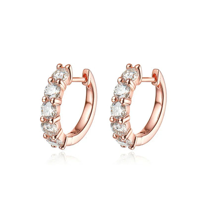 100% Real 3.5mm 0.2ct Moissanite Hoop Earrings for Women S925 Sterling Silver Earring Luxury Designer Wedding Fine Jewelry