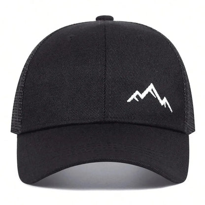 Unisex Mountain Range Embroidery Baseball Net Caps Spring and Summer Outdoor Adjustable Casual Hats Sunscreen Hat
