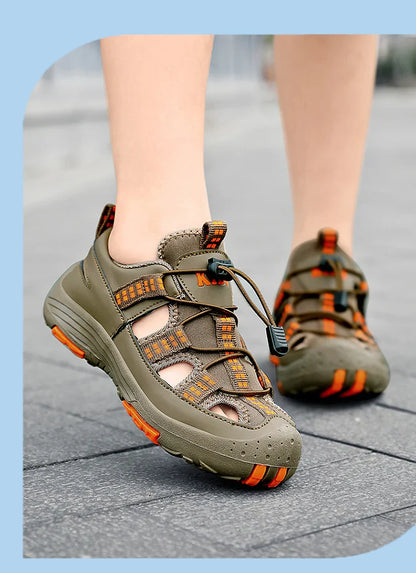 Summer New Children's Outdoor Beach Sandals Anti slip and Wear Resistant Mountaineering Shoes Fashion Casual Breathable Sandals