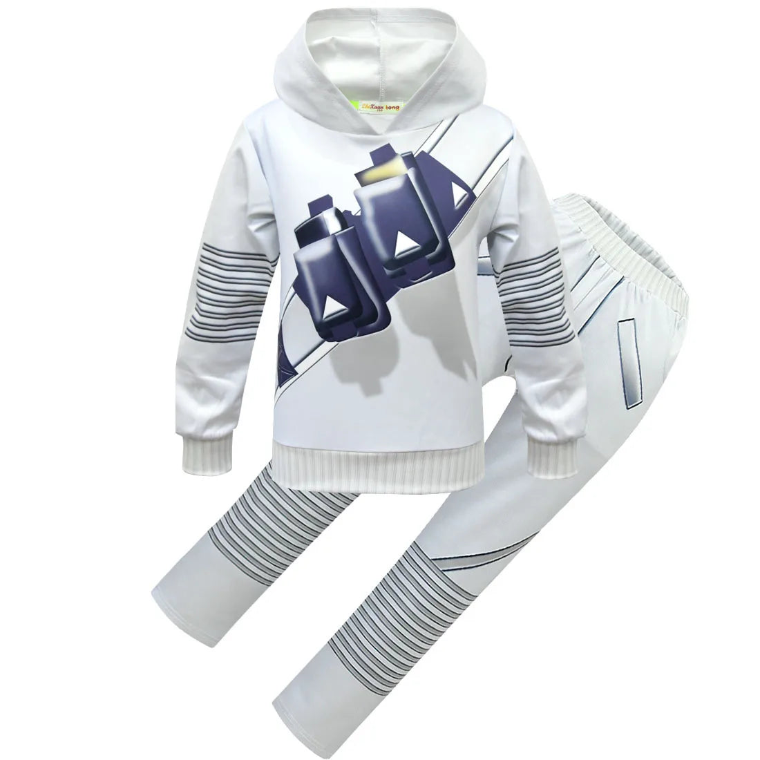 Kids Electronic Sound Singer DJ Marshmello Costume Girls Boys Halloween Christmas Cosplay Party Costume Hoodie set