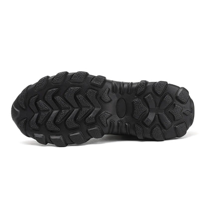 Men Running Shoes Men Sneakers Anti-slip Handmade Leather Casual Ankle Boots Breathable Men's Walking Lace Up Lightweigh Boots