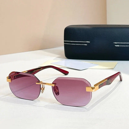 Boundless Germany Designer Sunglasses Square Men Women Alloy Acetate Luxury Brand Trendy Classical Diamond Cutting UV400 Gafas