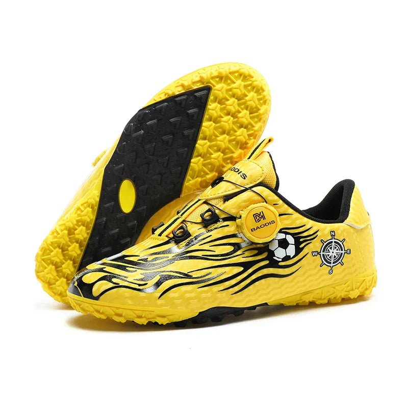 Kids Turf Soccer Cleats Children Football Shoes Breathable Lightweight Training Sneakers Non-Slip Athletic Sport Boots Boys Girl
