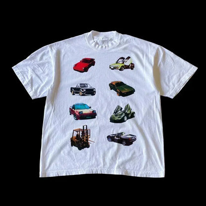 2000s Harajuku T Shirts Vintage Y2k Streetwear Gothic Harajuku Graphic T-shirts Retro Kawaii Printing Casual T-shirts Unisex