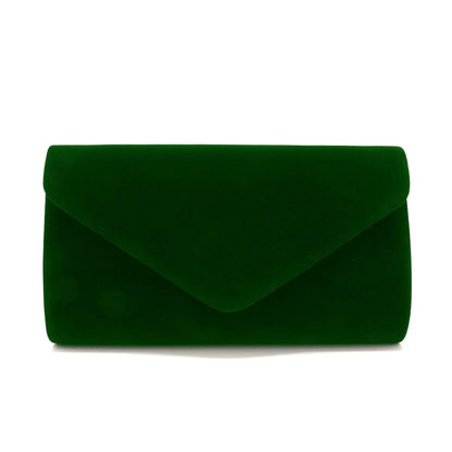 Red Color Women Evening Bags Cover Envelope Design Pary Wedding Girl Handbags With Chan Shoulder Clutch Velvet Fashion Purse