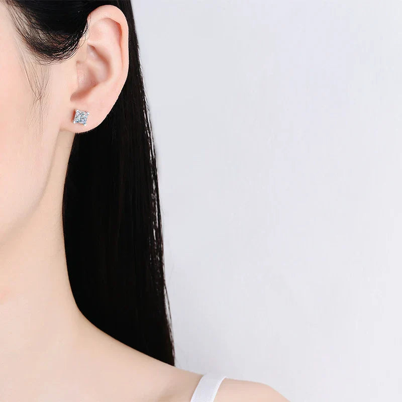 1ct D Color Moissanite Stud Earrings For Women Luxury Jewelry Original 925 Sterling Diamond Wedding Party Earring Gift