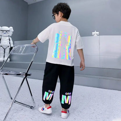 Printing Boys Wear Kid Costume Home Clothing Men's Children's Sets 8 To 10 Year Old Boy Clothes Kids Casual Summer Suit Baby Set