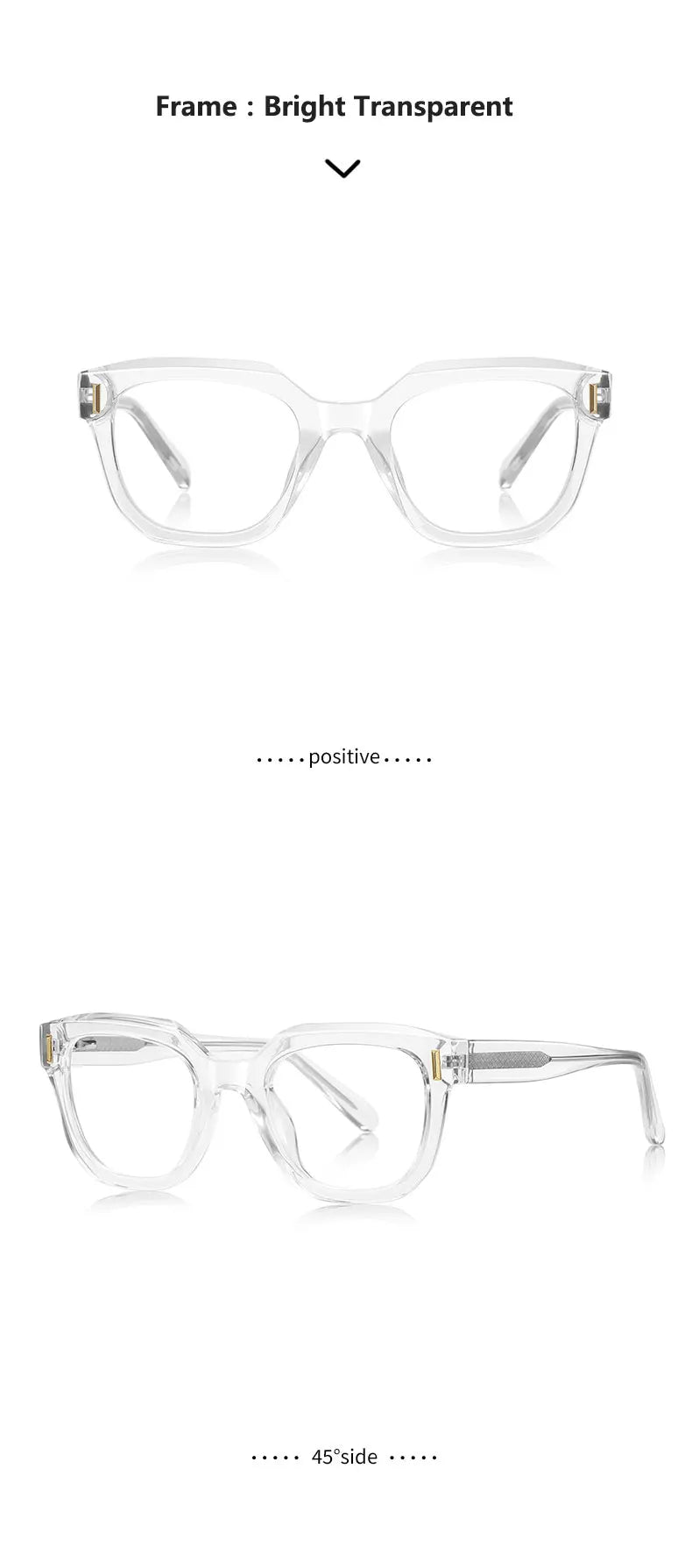 New Fashion Personalized Geometric Design Men's and Women's Anti-Blue Light Reading Glasses Customizable Prescription