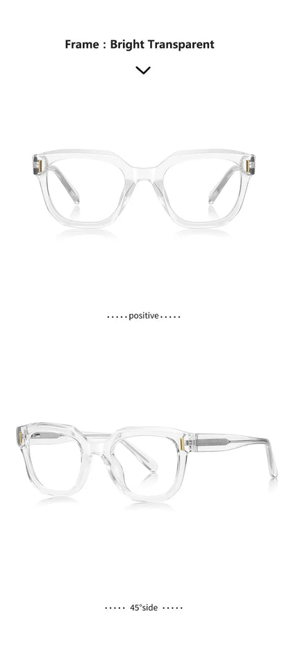 New Fashion Personalized Geometric Design Men's and Women's Anti-Blue Light Reading Glasses Customizable Prescription